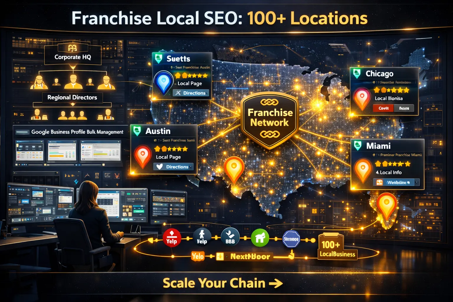franchise local seo chains multi-location Map Pack rankings GBP