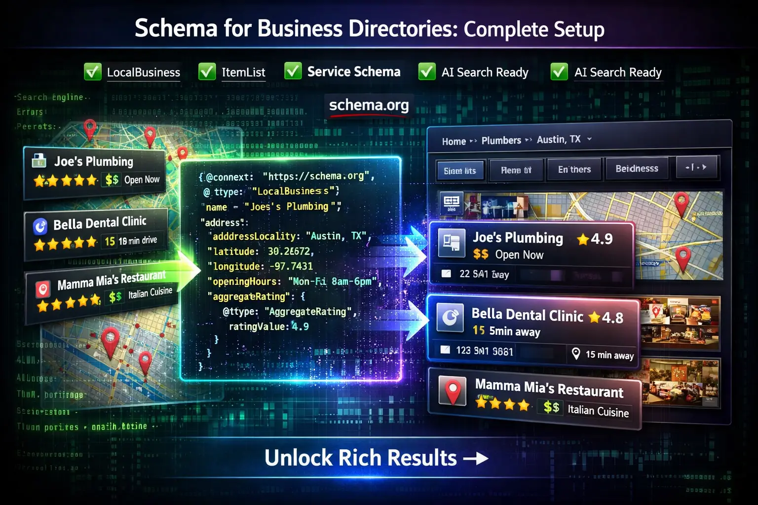 chema for business directories JSON-LD LocalBusiness